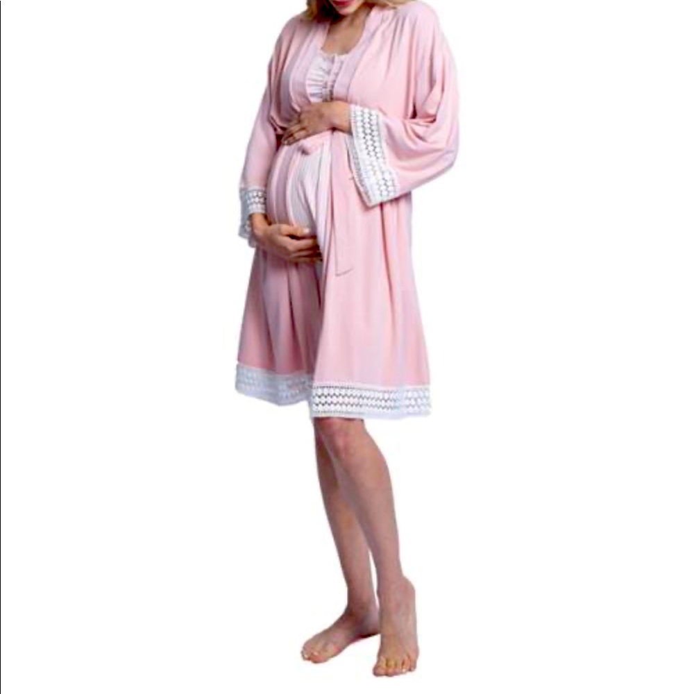Angel Maternity Robe, Nightgown & Swaddle
